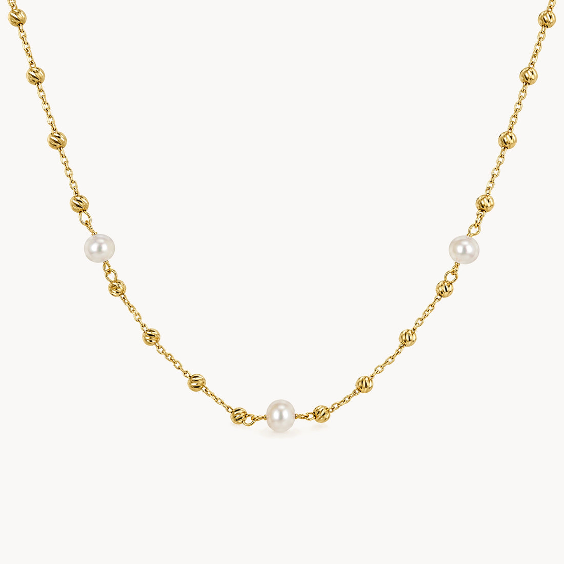 Collier in 333er Gelbgold mit Zuchtperle