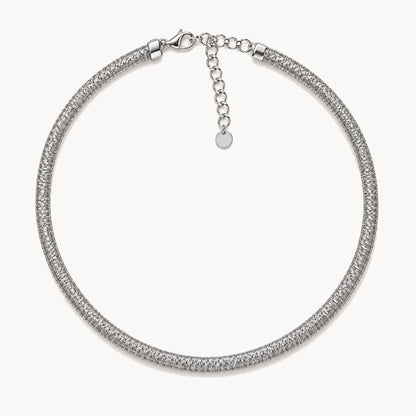 Collier in 925er Silber rhodiniert