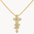 Collier in 925er Silber gelbvergoldet mit Zirkonia