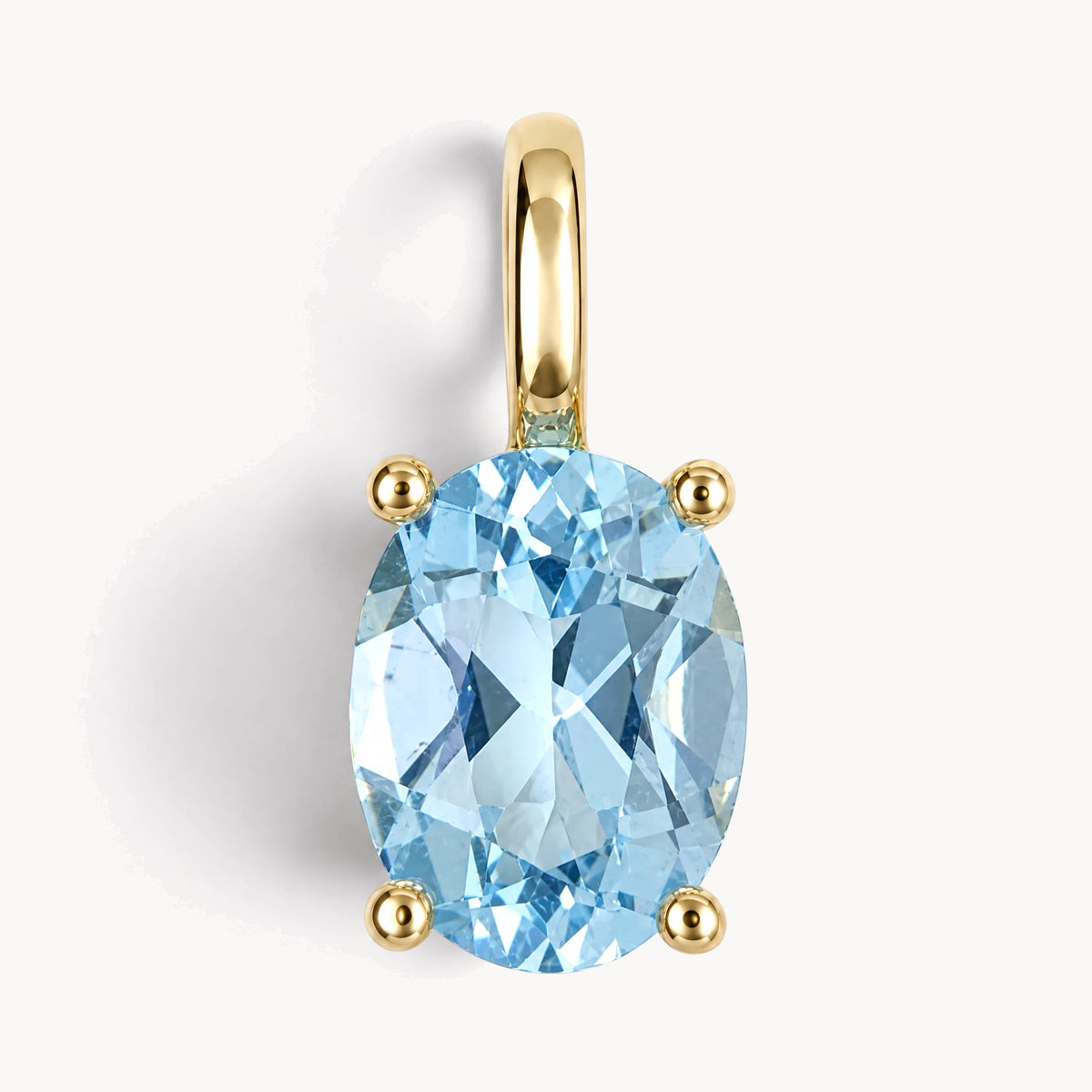 Anhänger in 585er Gold mit Blautopas oder Peridot