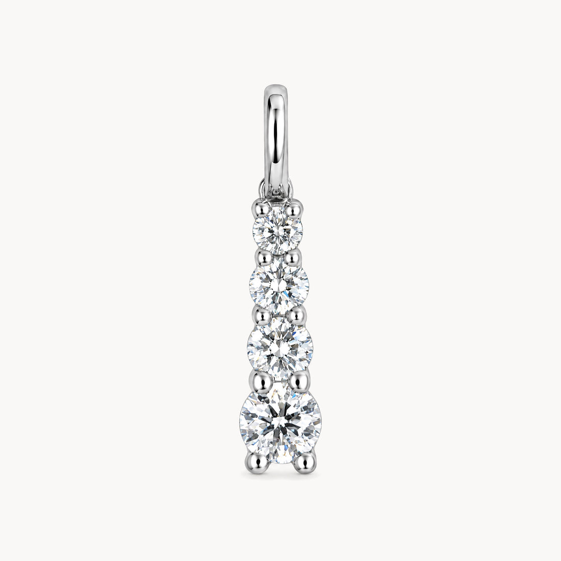 Anhänger in 585er Weißgold mit Diamant