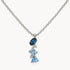Collier in 585er Weißgold mit Blautopas & Diamant