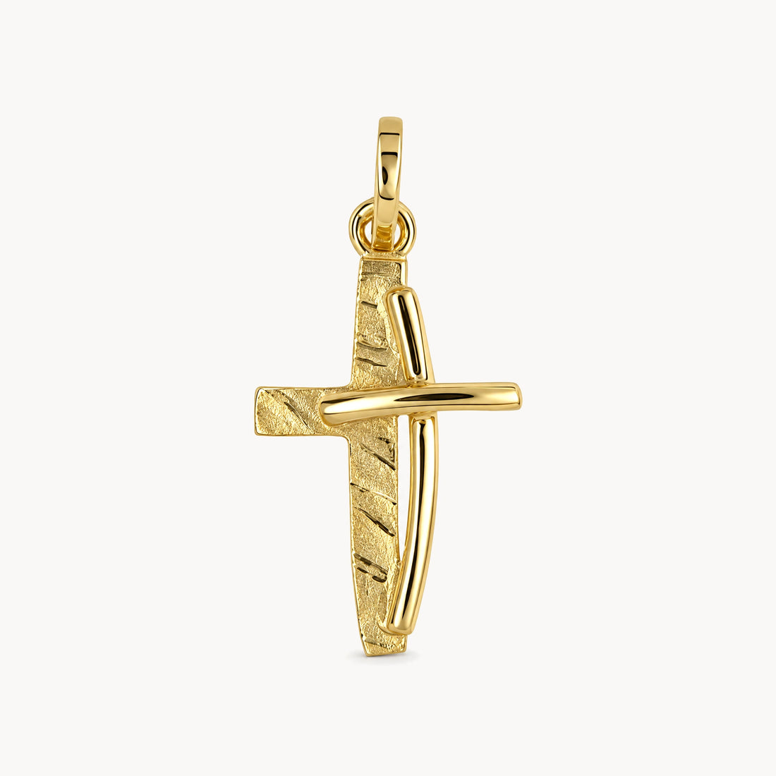 Kreuzanhänger in 333er Gelbgold