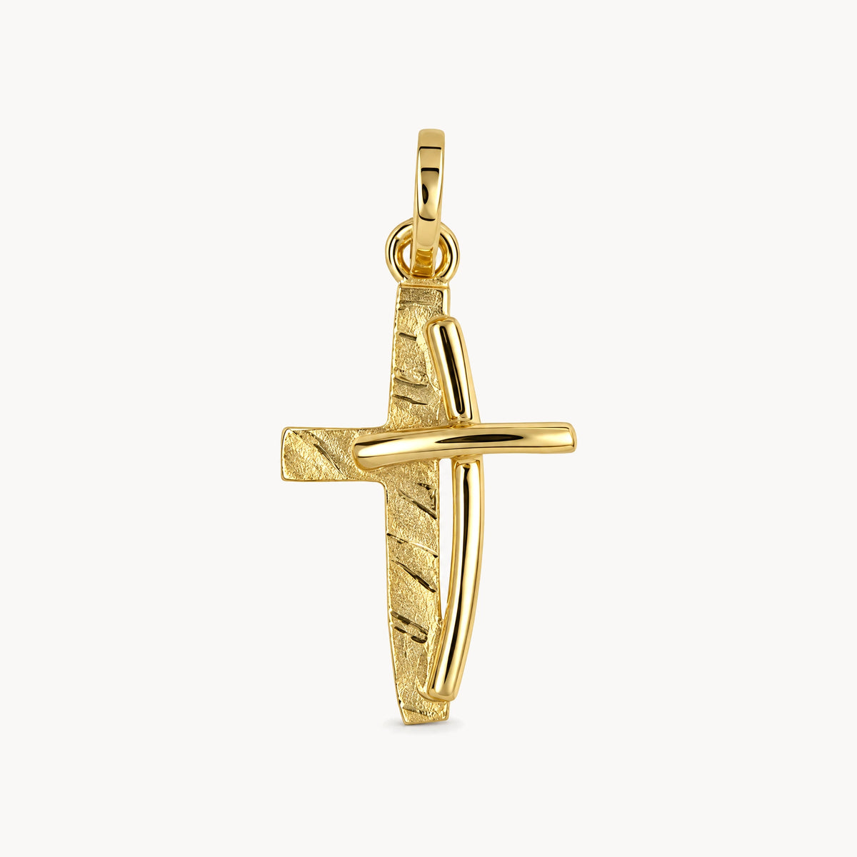 Kreuzanhänger in 333er Gelbgold