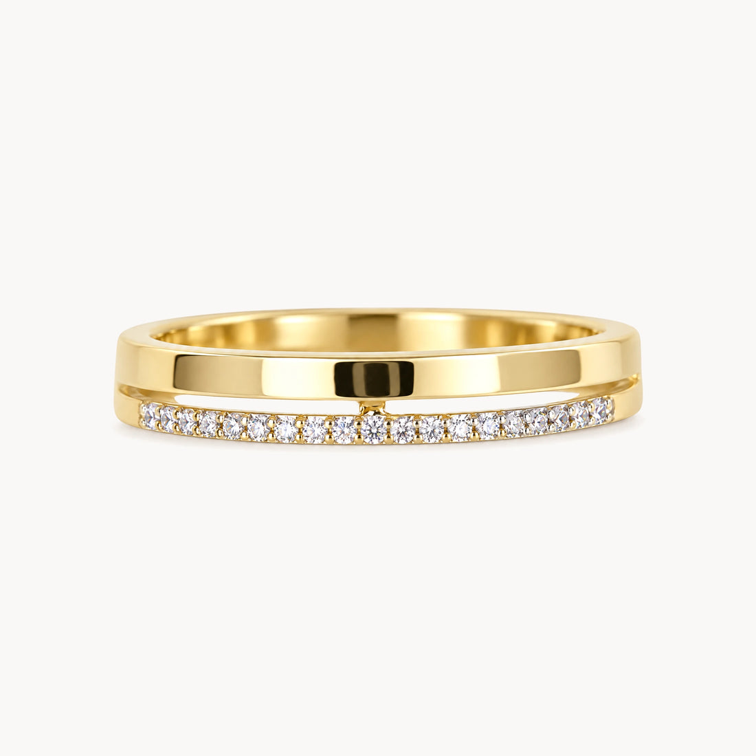 Damenring in 333er Gelbgold mit Zirkonia