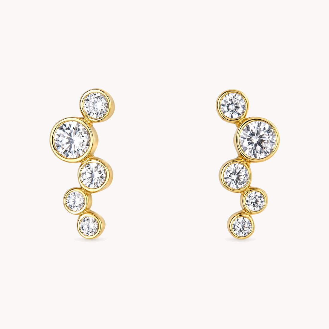 Ohrstecker in 333er Gelbgold mit Zirkonia