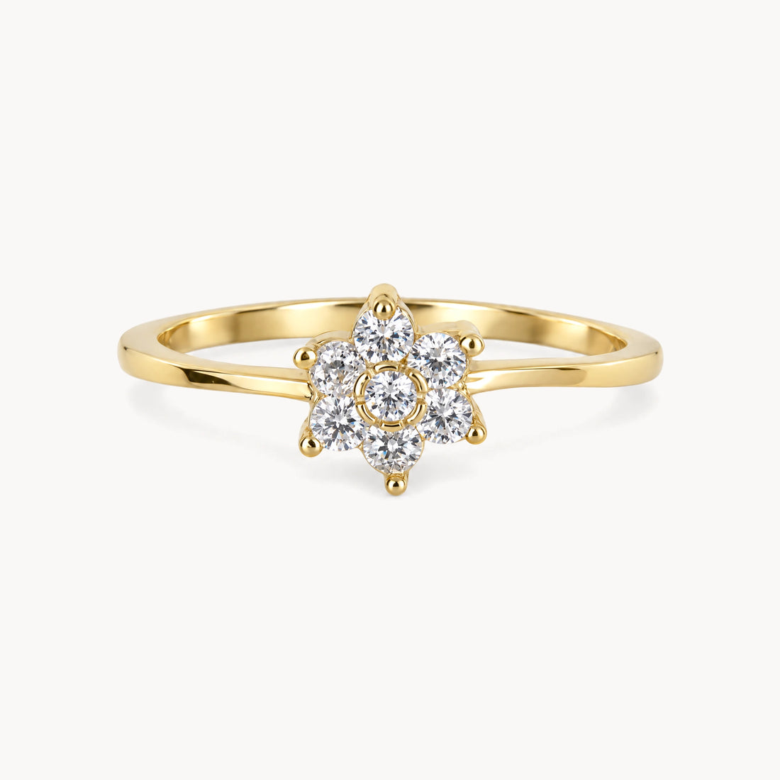 Damenring in 333er Gelbgold mit Zirkonia
