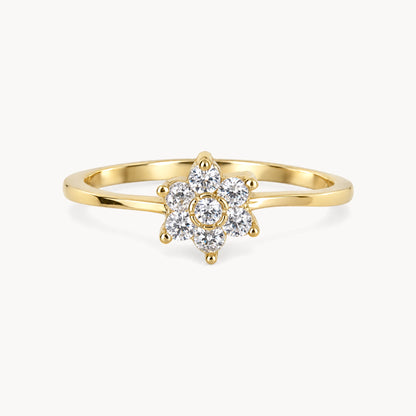 Damenring in 333er Gelbgold mit Zirkonia