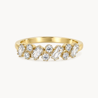 Damenring in 333er Gelbgold mit Zirkonia