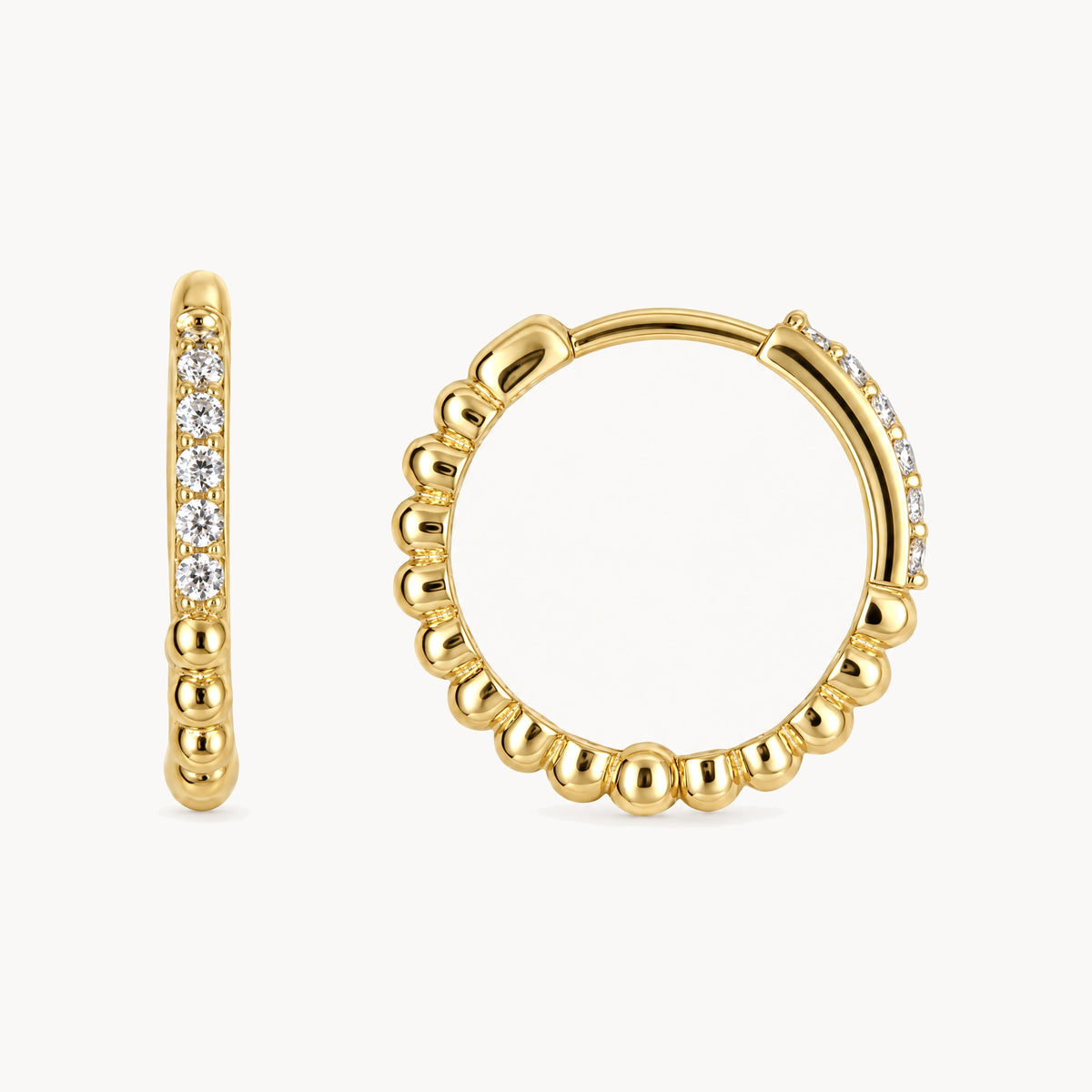 Creole in 333er Gelbgold mit Zirkonia