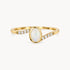 Damenring in 585er Gelbgold mit Diamant & Opal
