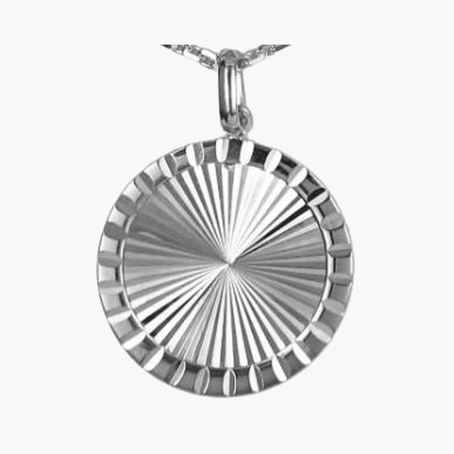 Collier „Medaille“ in 925er Silber – rhodiniert
