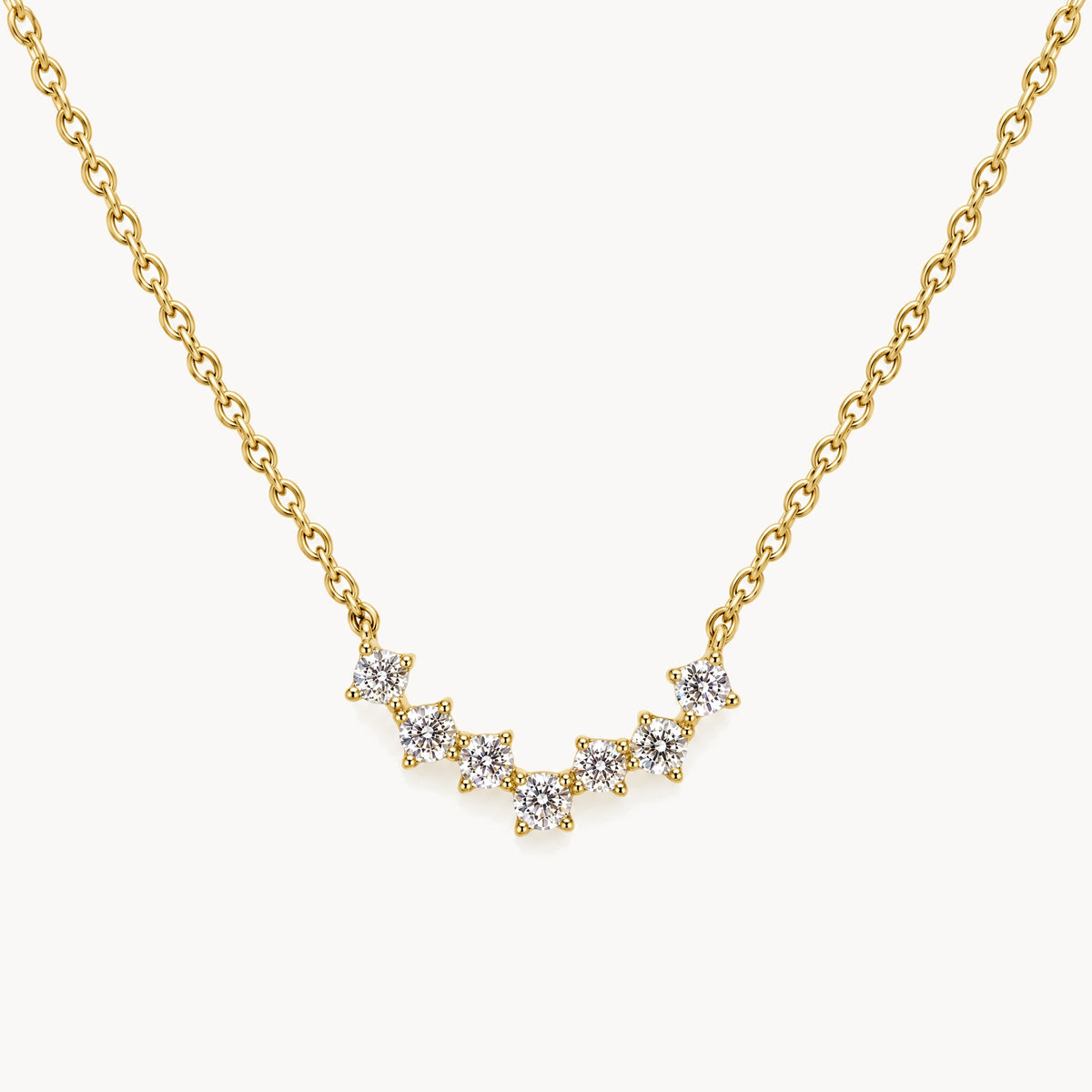 Collier in 333er Gelbgold mit Zirkonia