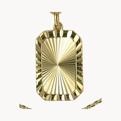 Collier „Plakette“ in 925er Silber – gelbvergoldet