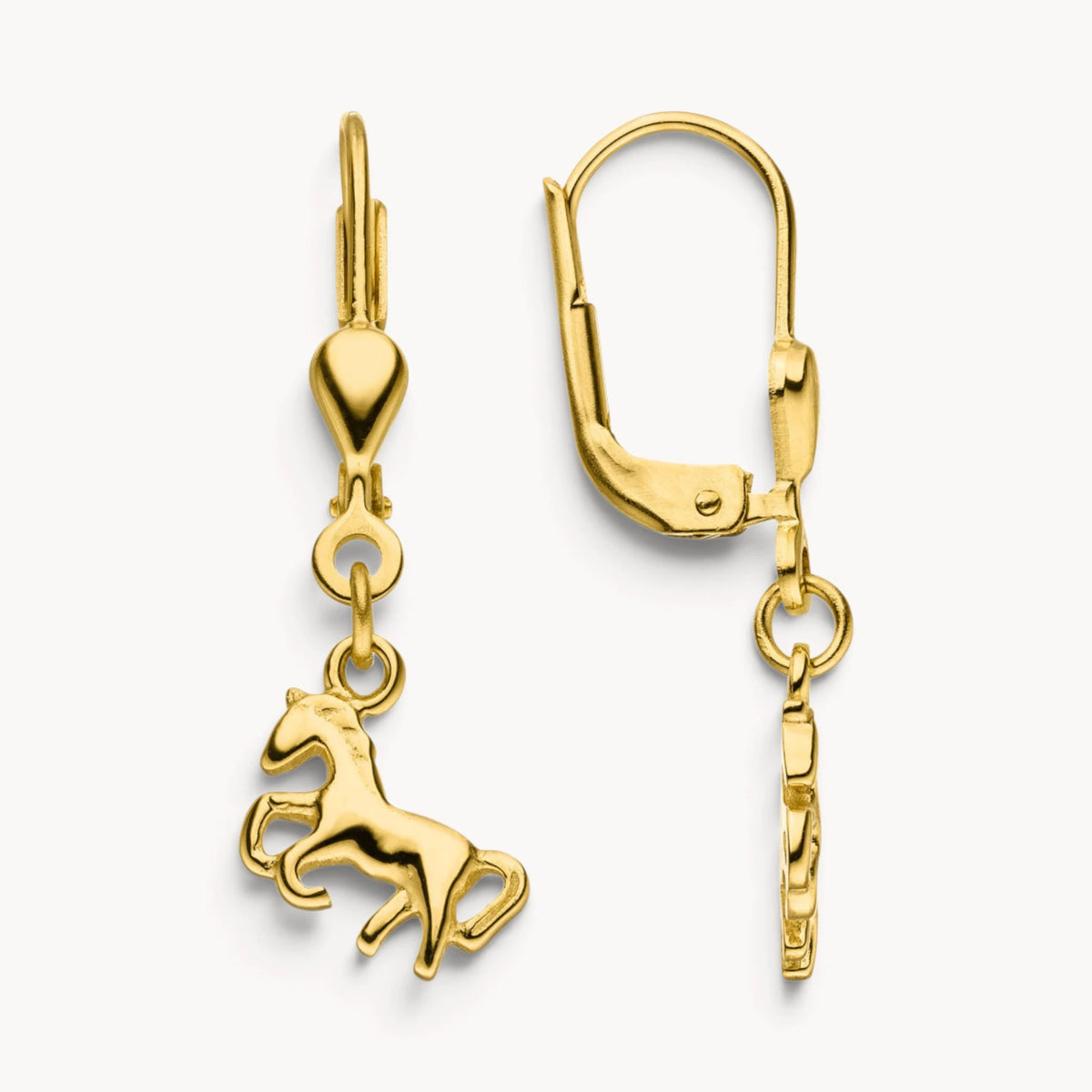Ohrhänger „Pferd“ in Gold &amp; Silber